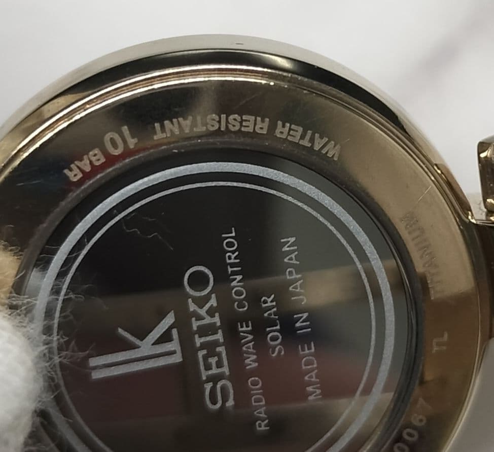 セイコー ルキア カリテ 電波ソーラー シェル文字盤 11Pダイヤ チタン