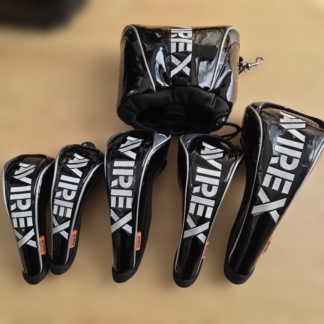 【完売品】アヴィレックス キャディバッグ ブラック ヘッドカバー セット