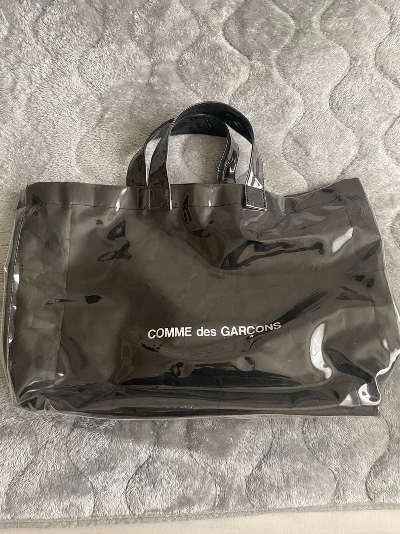 最終値下げ【COMME des GARÇONS】 闇市PVCトートバッグブラック