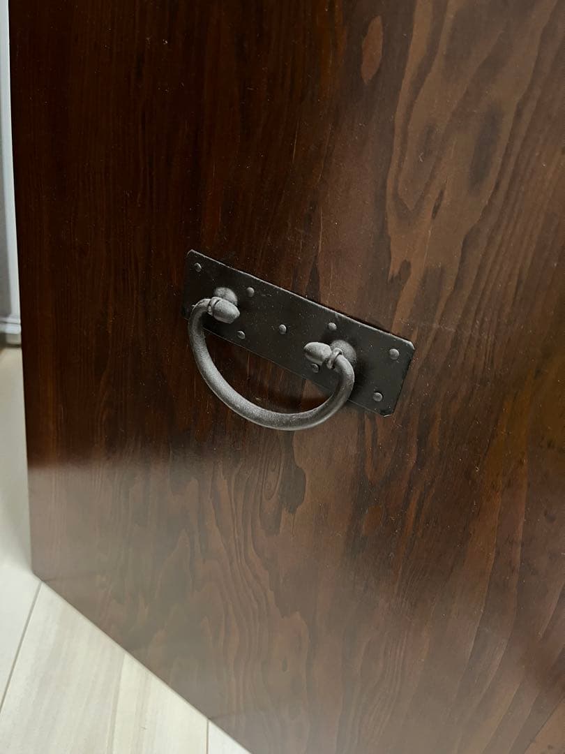 木製 4段箪笥 和箪笥　アンティーク　焦茶　民芸家具　和風