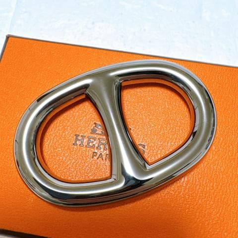 HERMES エルメス シェーヌダンクル スカーフリング シルバー
