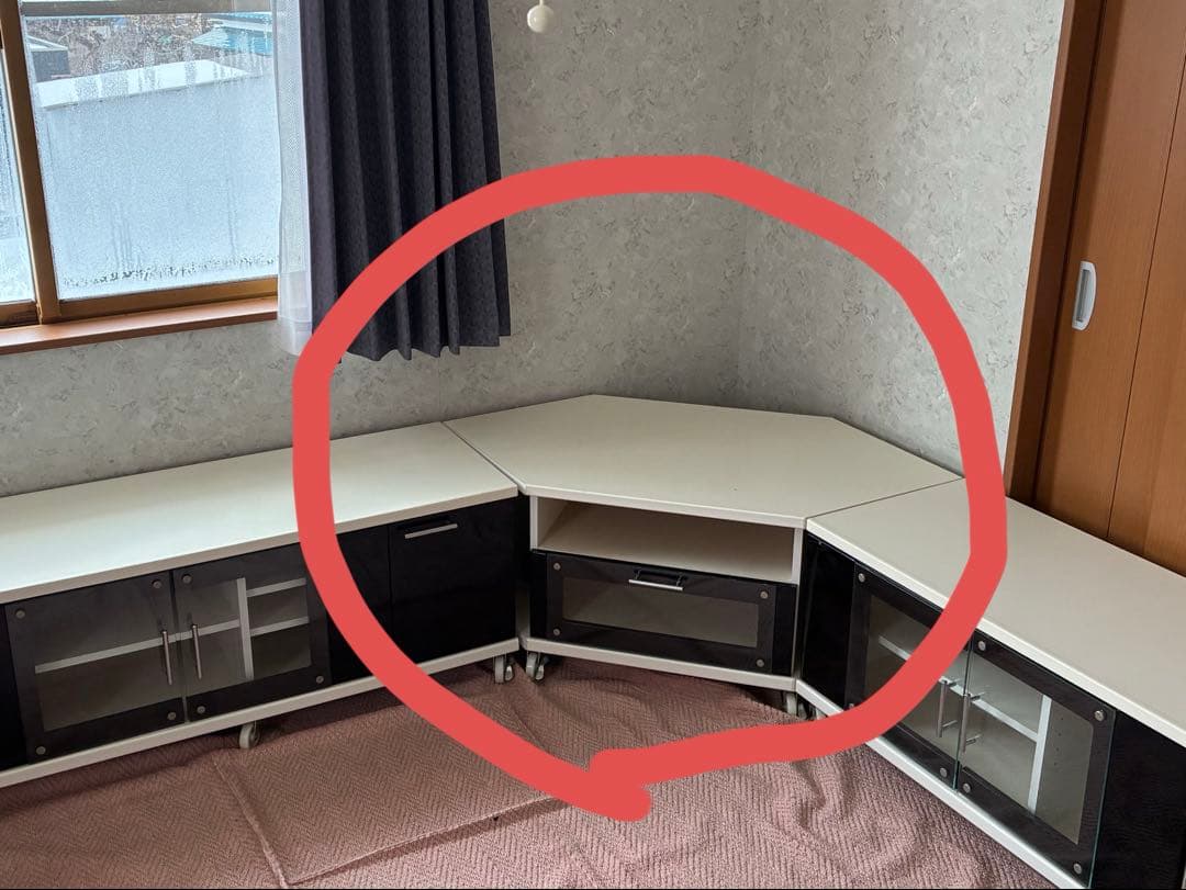 コーナー テレビ台 ブラック ホワイト