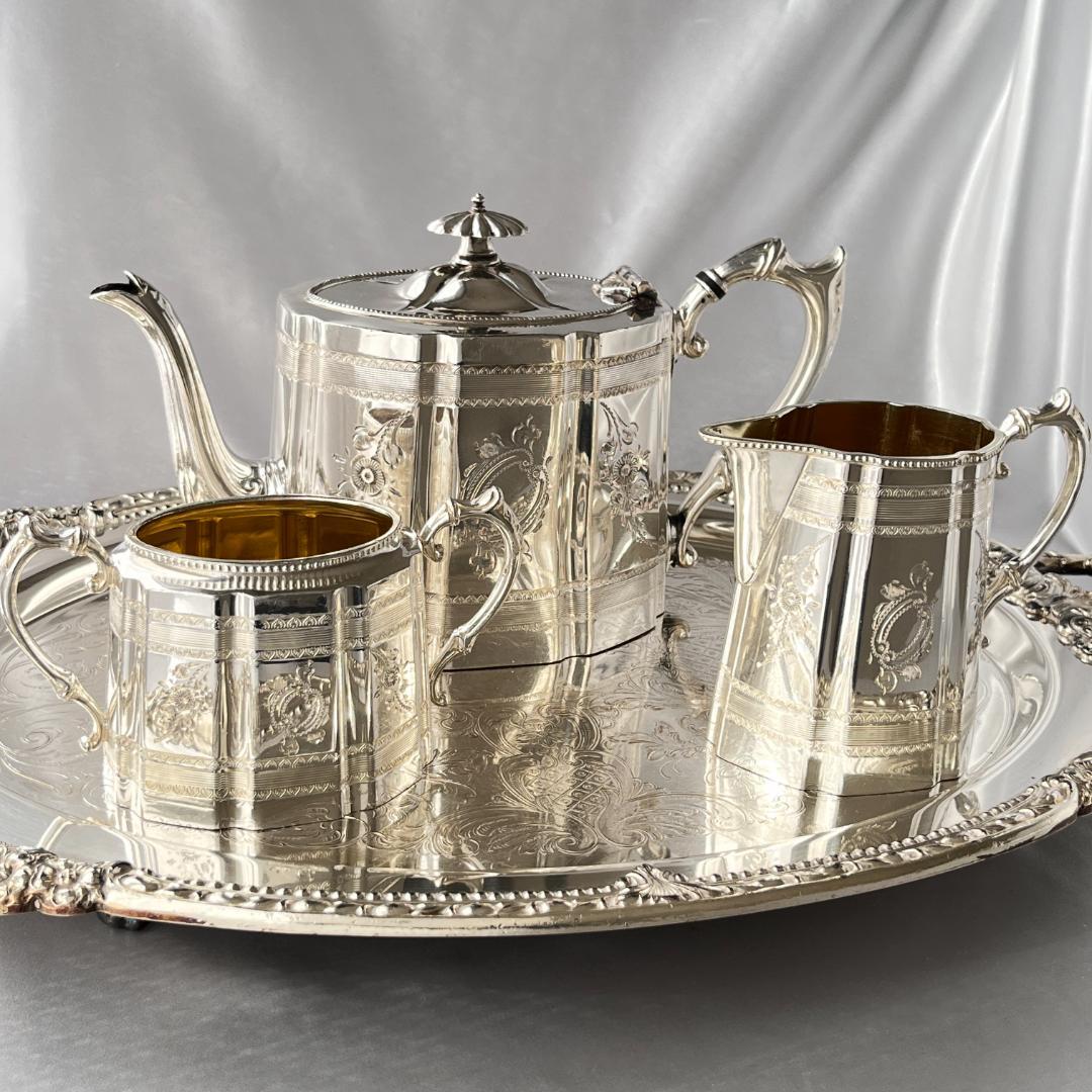 【Harts the Silversmiths】 エドワーディアン ティーセット