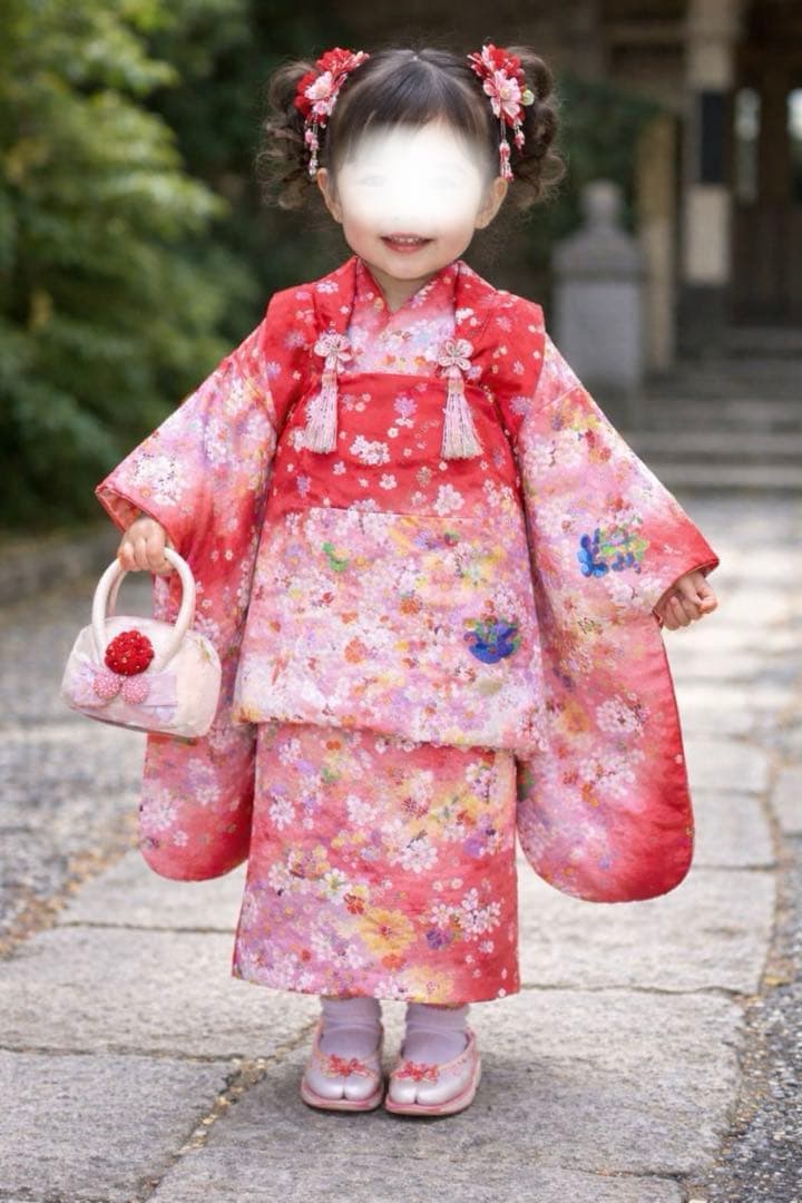 七五三　　3歳　着物セット　被布　MOE 永田萌