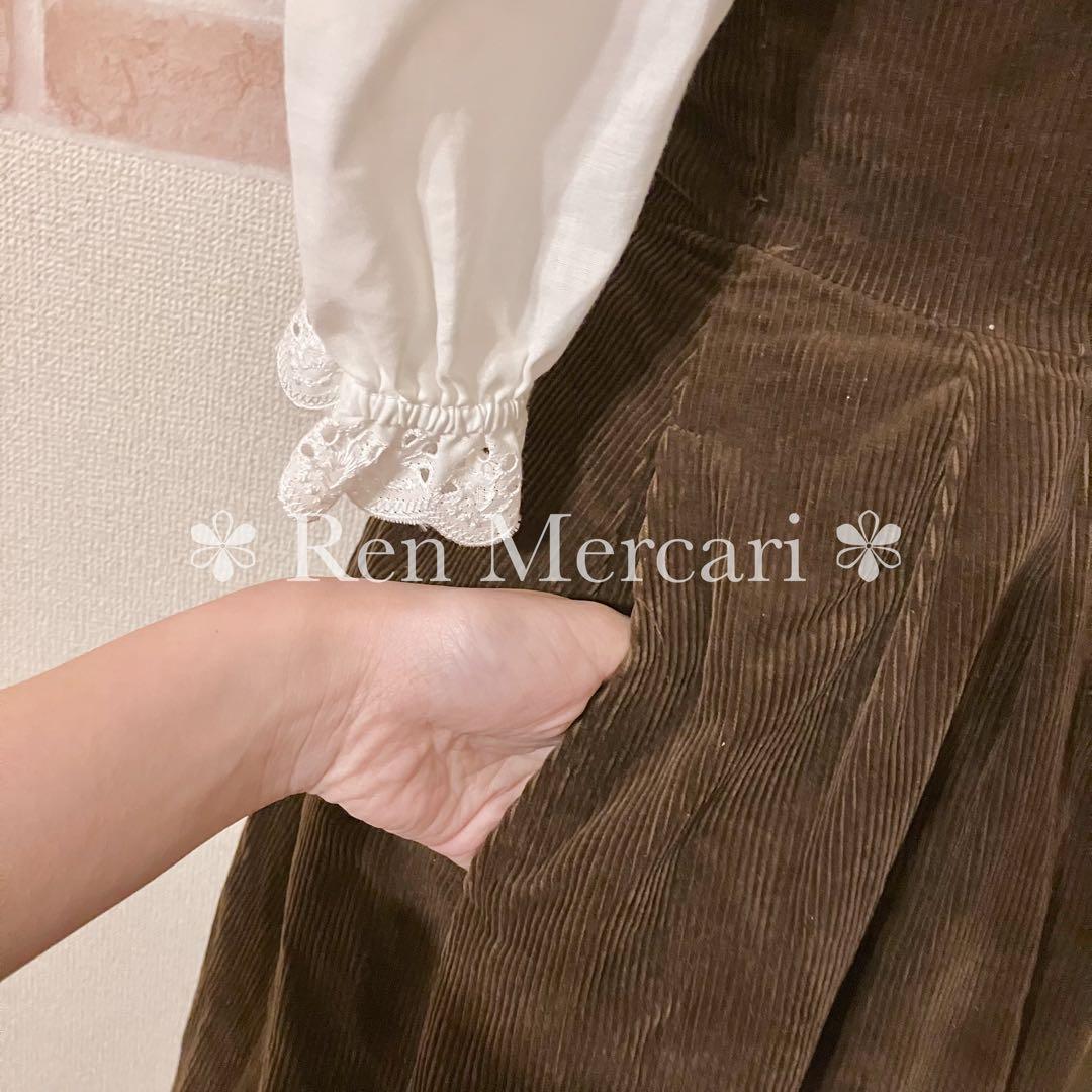 ストリートオルガン チョコレートブラウン コーデュロイのジャンパースカート