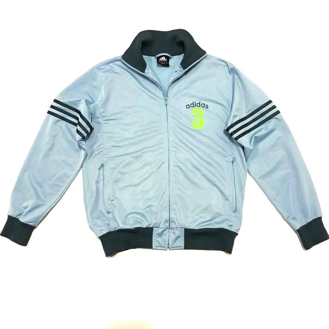adidas アディダス トラックジャケット ジャージ Y2K 水色 緑色 L