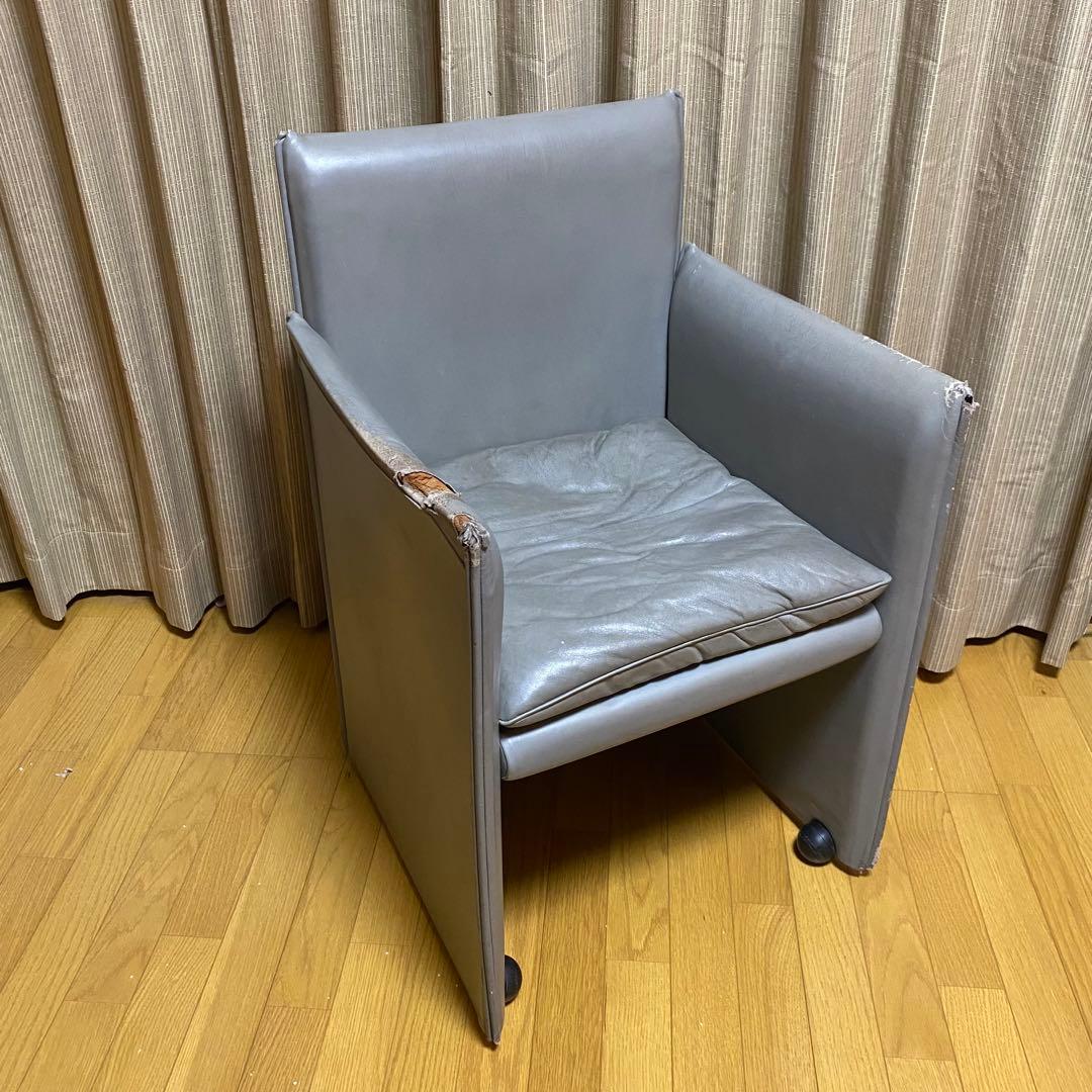 カッシーナ401 BREAK 本革 1人掛けソファ　キャスター付き