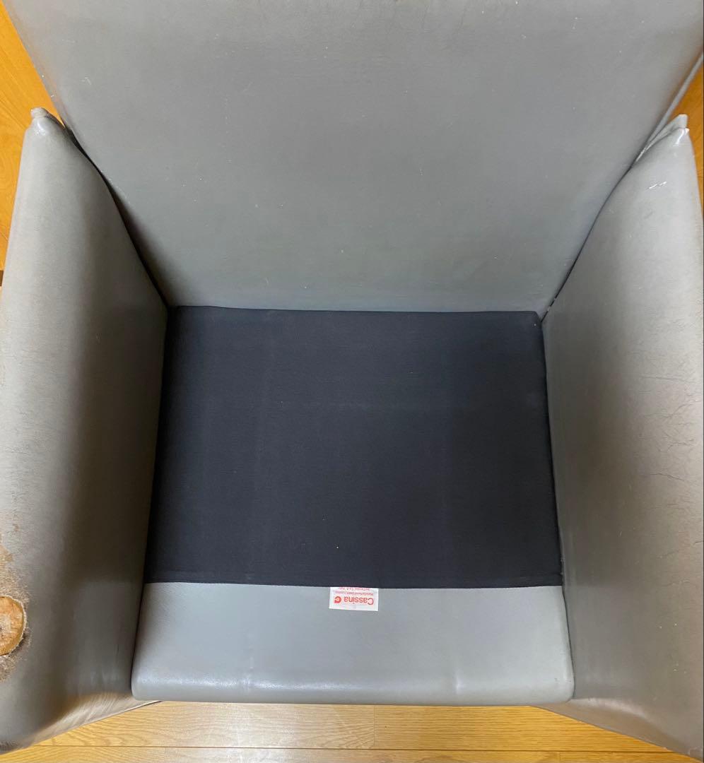 カッシーナ401 BREAK 本革 1人掛けソファ　キャスター付き