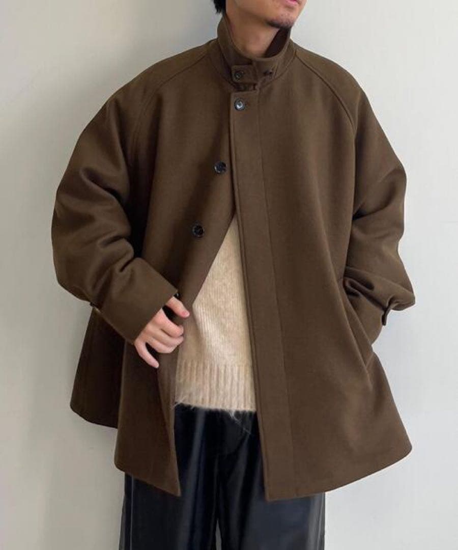 CITEN バルカラーハーフコート ステンカラーコート シテン