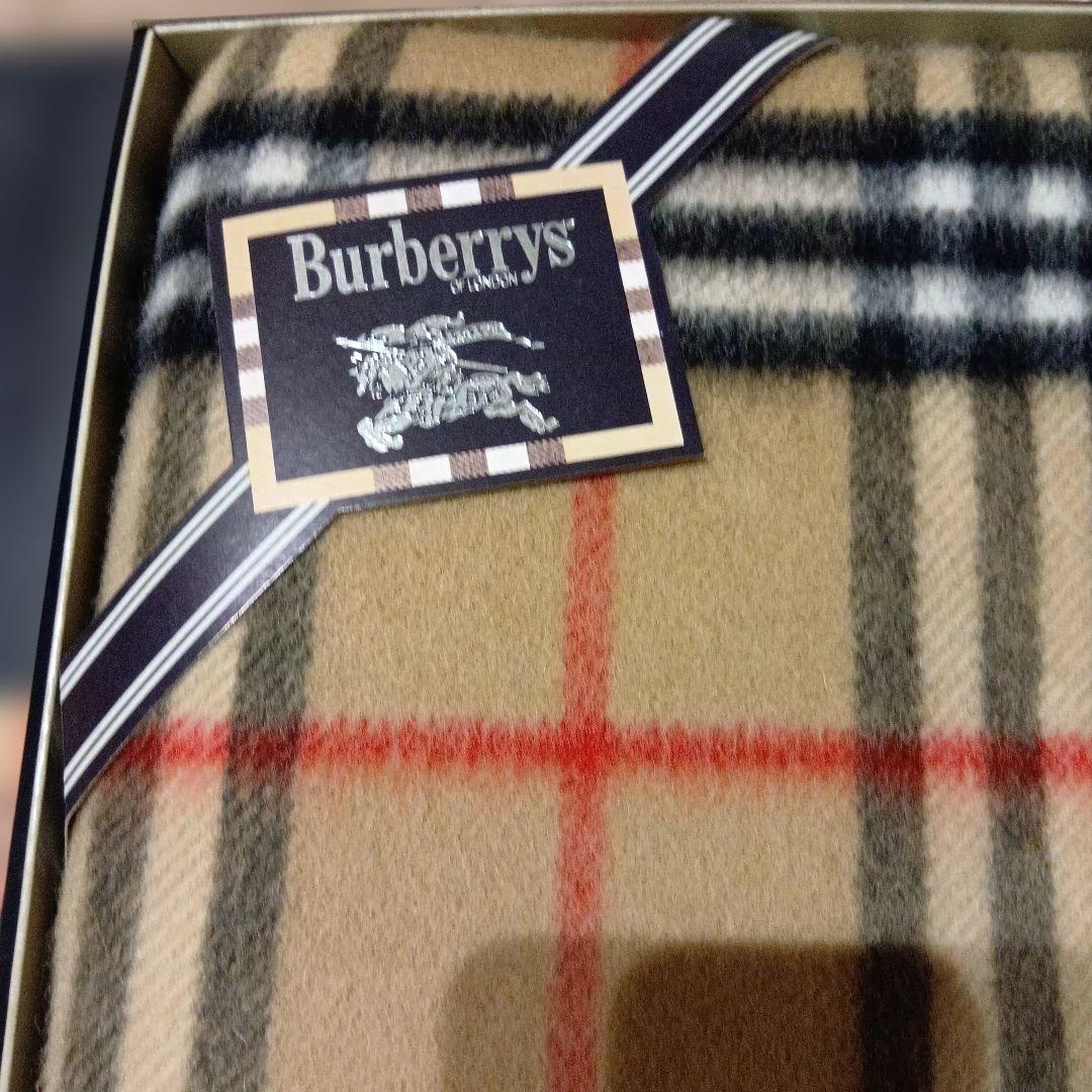 【年始価格】①☆未使用☆バーバリー/高級/希少/オールラム100%純毛毛布