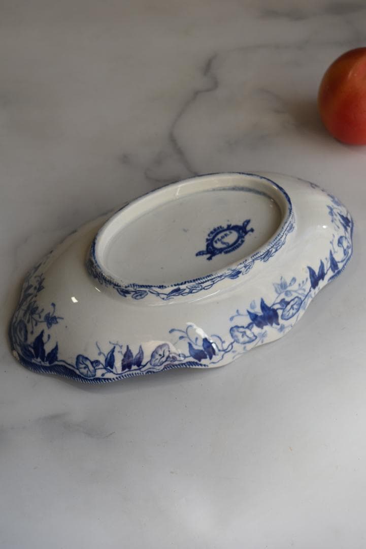 フランス19世紀　クレイユモントロー　ラヴィエ皿　フローラ　アンティーク