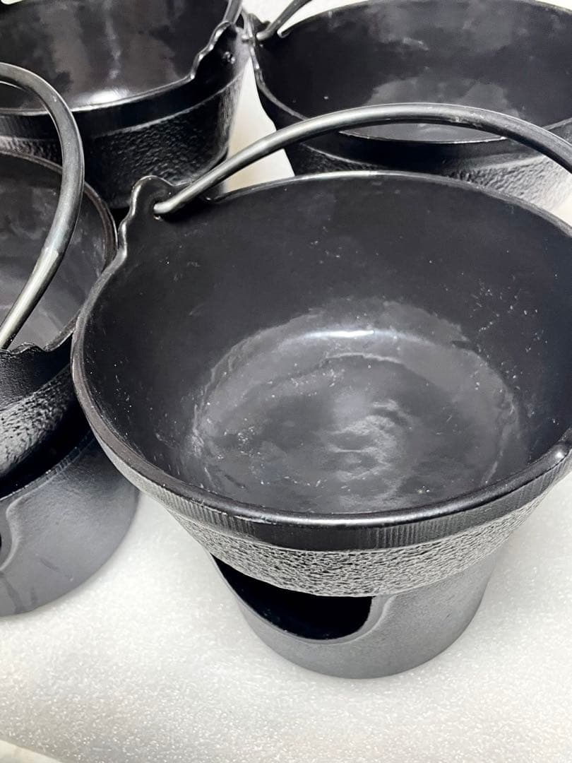 未使用　イシガキ　鋳鉄鍋 やまが鍋17cm &コンロ4点セット