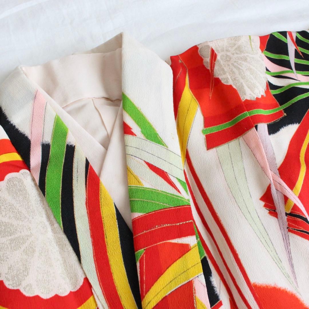 七五三 ハーフ成人式 ジュニア 子供 女の子 アンティーク 着物 帯 セット