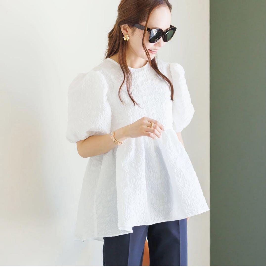 トップス bluelea New Jacquard Blouse