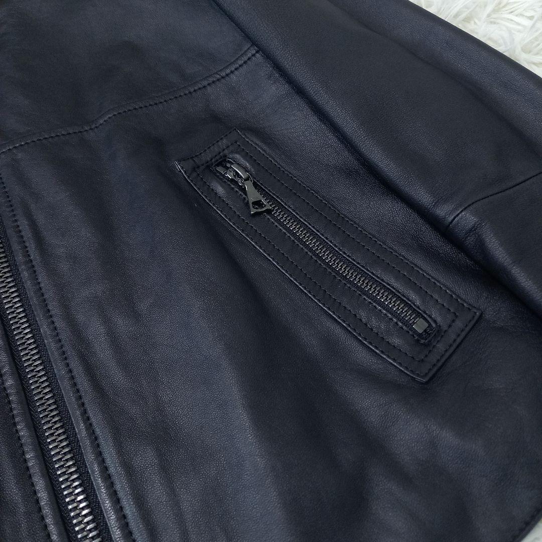 ●美品●　セオリー　ラムレザー　シングル　ライダース　ジャケット　黒　S　羊革