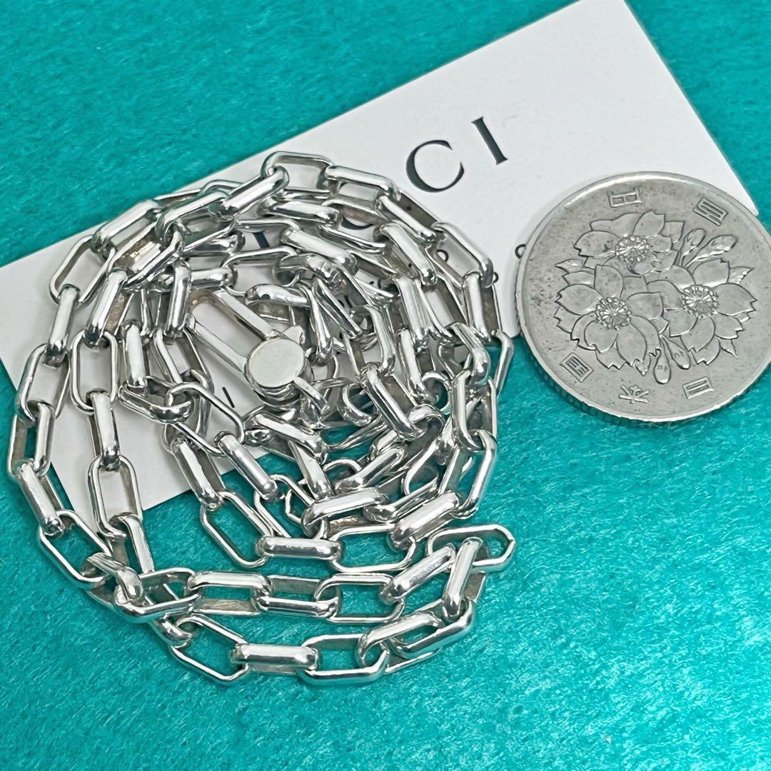 美品　GUCCI 3.8ミリ シルバー925 チェーンネックレス