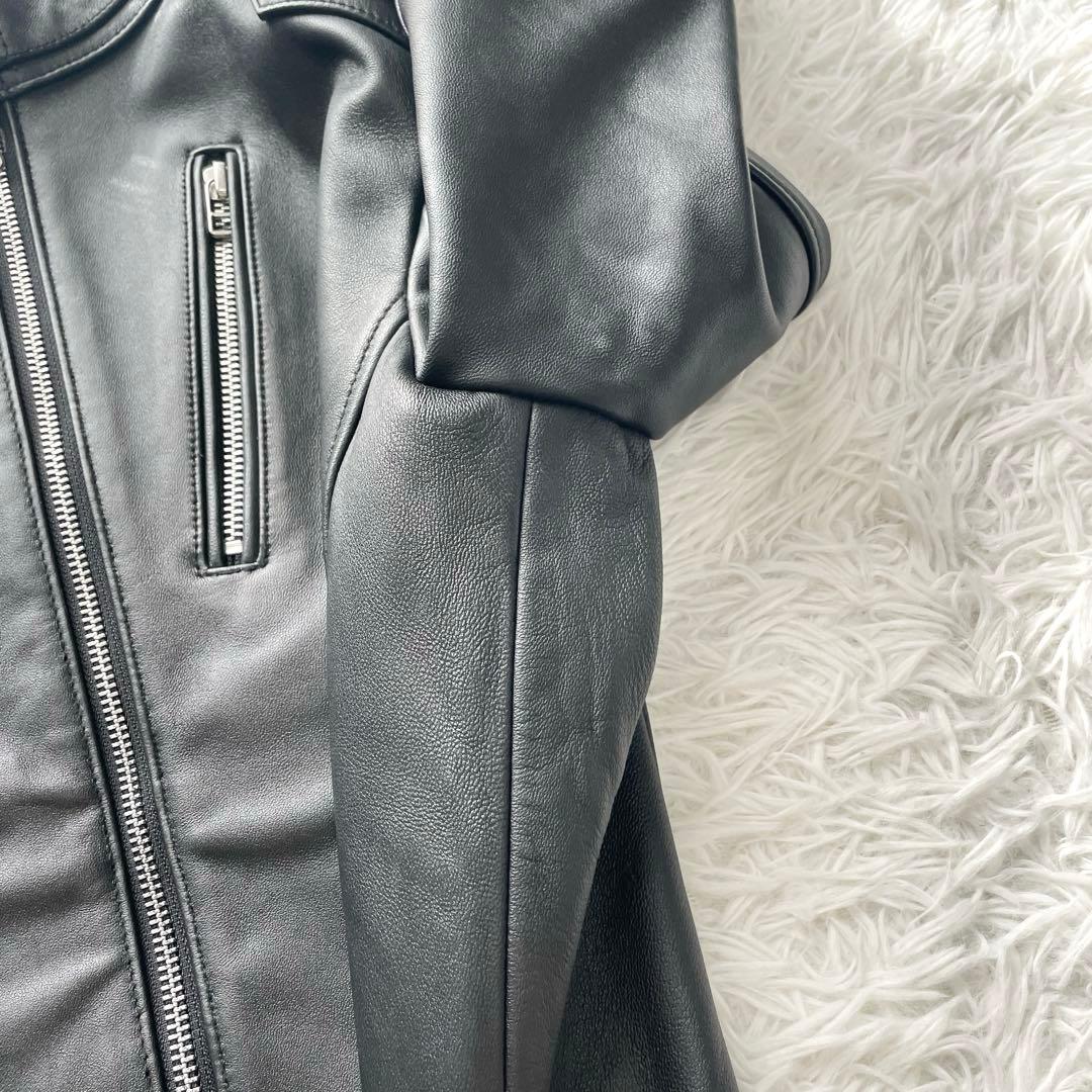 美品✨Rattle Trap シングルライダースジャケット 羊革 サイドラインM