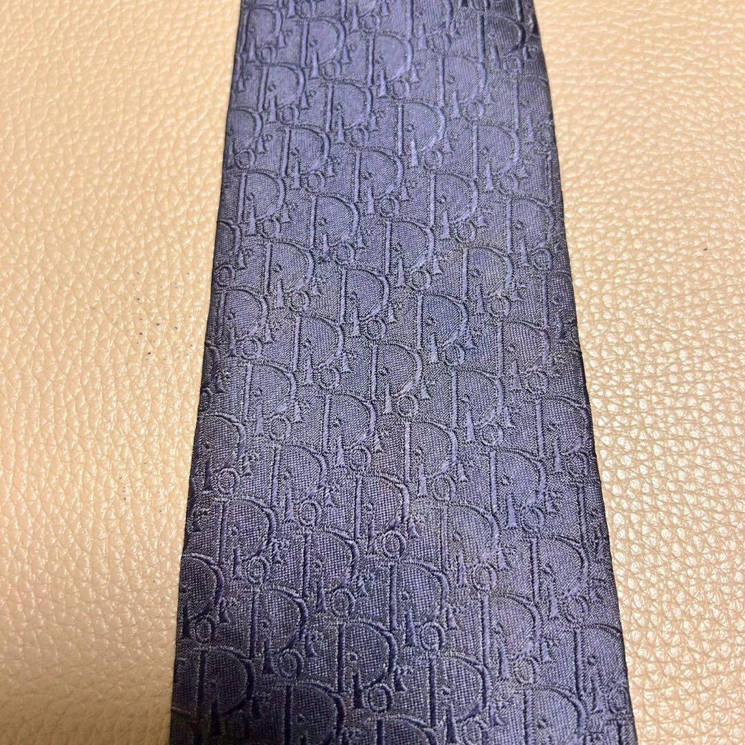 ディオール ネクタイ トロッター ストライプ ネイビー ビジネス スーツ