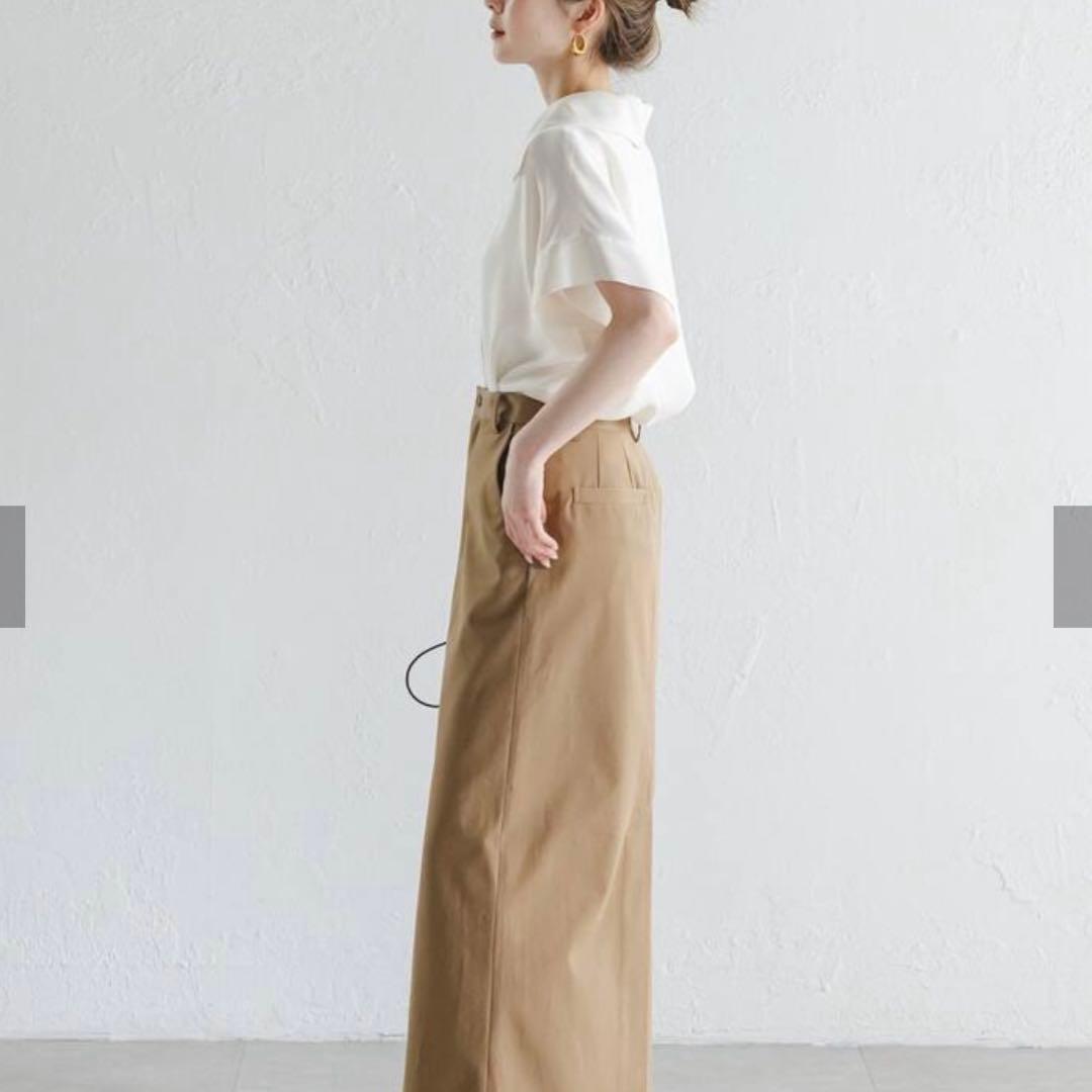 【洗える】2WAY ワイドカラーキュプラブラウス　NOBLE