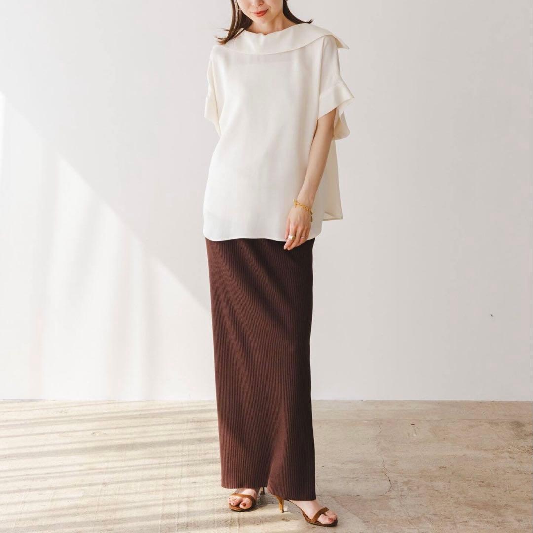 【洗える】2WAY ワイドカラーキュプラブラウス　NOBLE