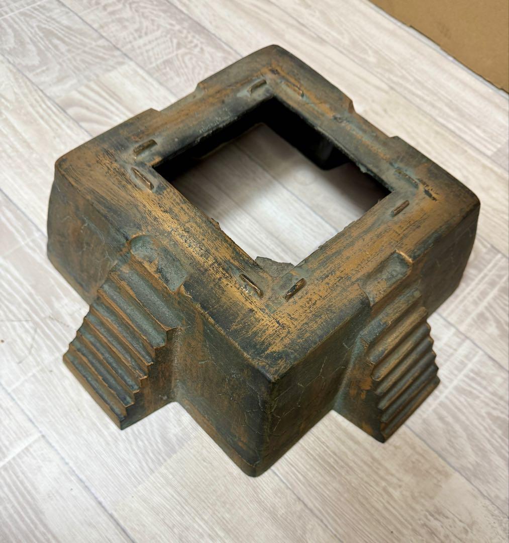 【貴重品】五重塔 鉄製 鈴付 骨董品 高さ約1050mm 総重量約15.6kg