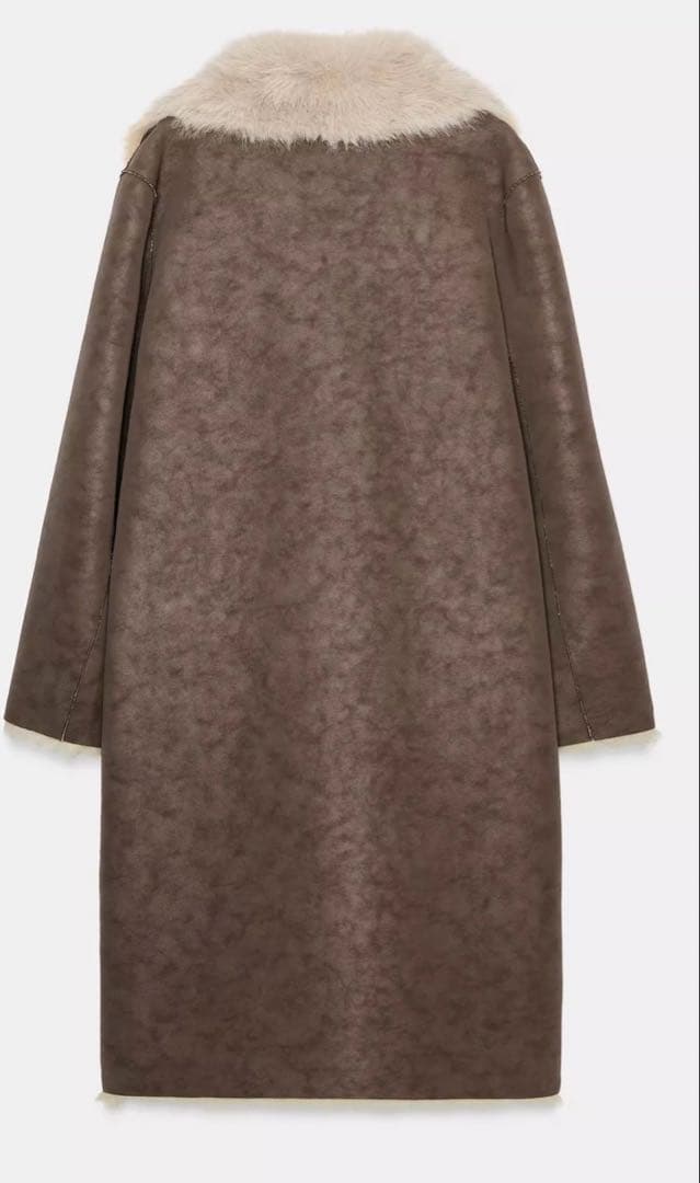 ●ZARA●ザラ●リバーシブルダブルフェイクファーコート●M●