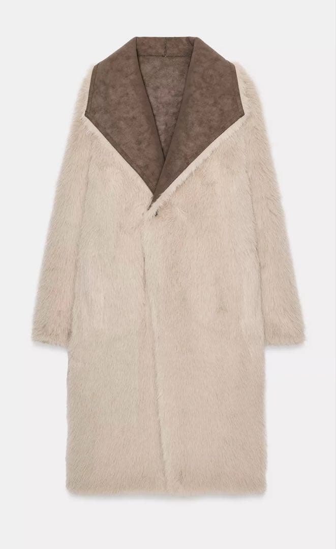 ●ZARA●ザラ●リバーシブルダブルフェイクファーコート●M●