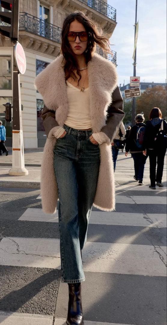 ●ZARA●ザラ●リバーシブルダブルフェイクファーコート●M●