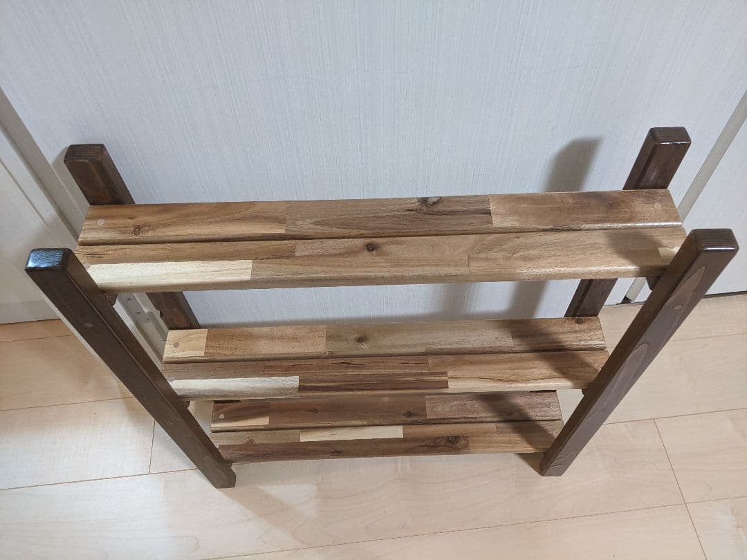 【奥行15cm】奥行狭い木製スリムラック［コミック　漫画　本棚　インテリア］