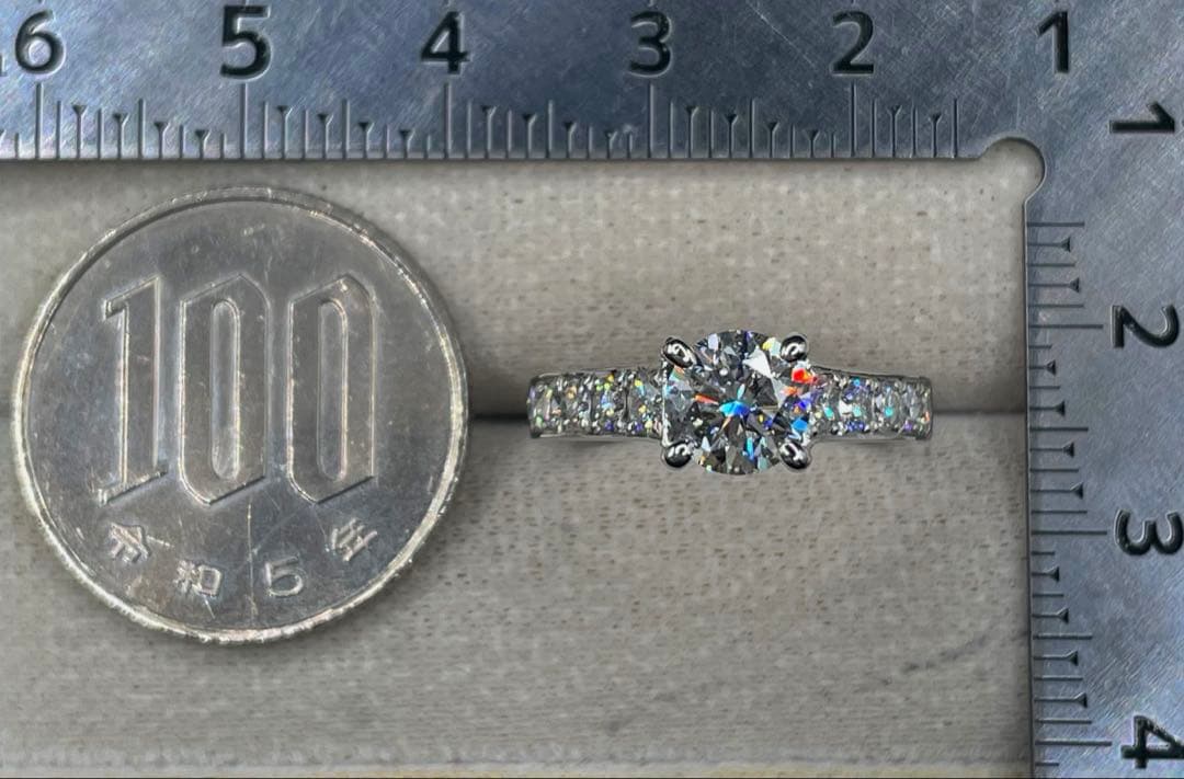 最終交渉可JA93★最高級 ダイヤモンド1.516ct pt リング 鑑定書付
