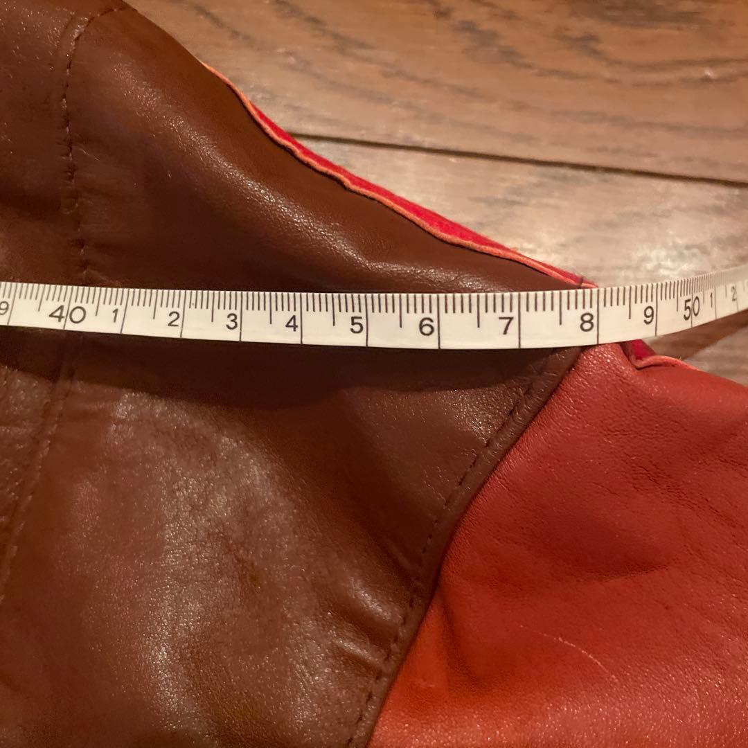 adidas ビンテージ　(本革)レザージャケット　秋セール　22.000円