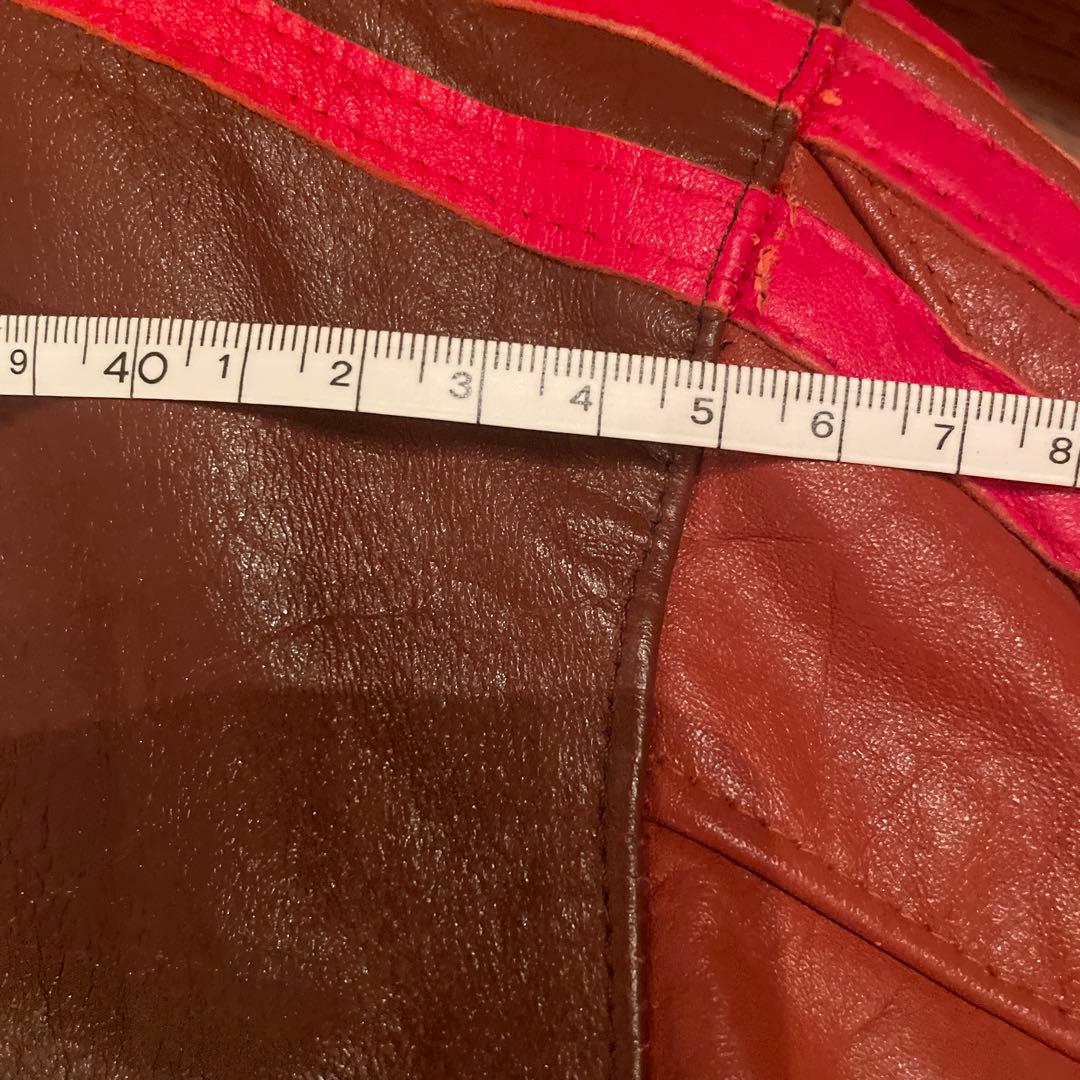 adidas ビンテージ　(本革)レザージャケット　秋セール　22.000円