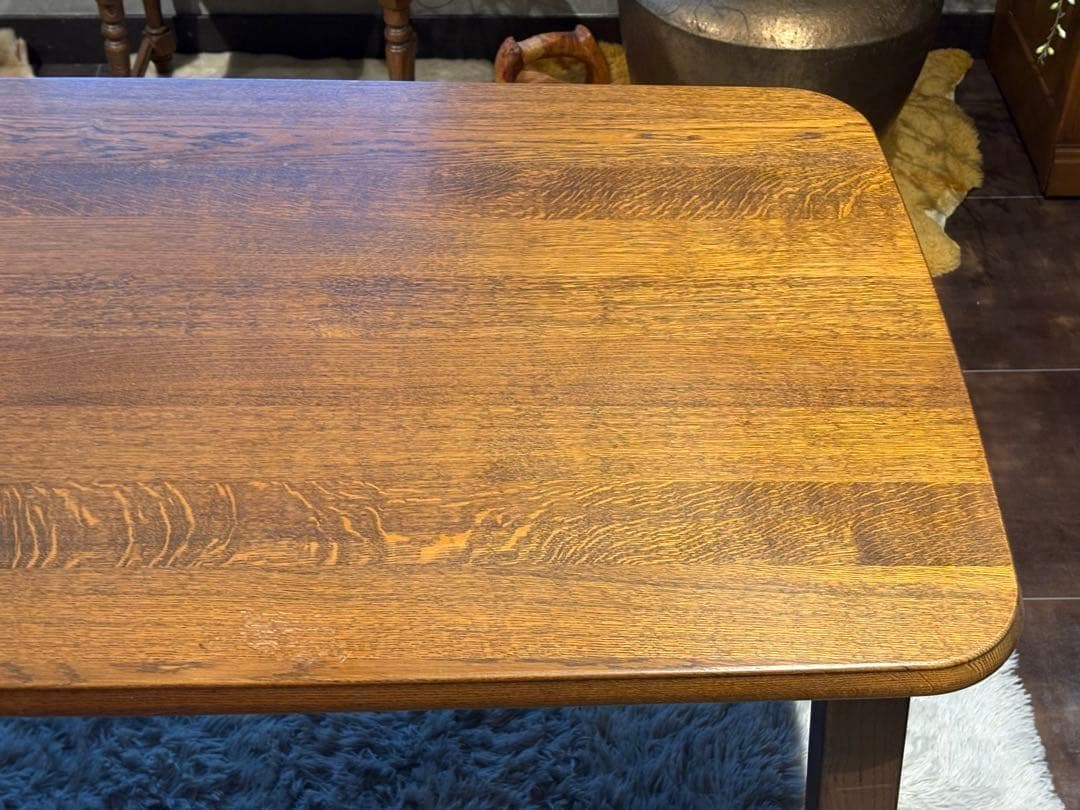 希少　洋風　ダイニングテーブル　オーク材　高級家具　ヴィンテージ　RZ