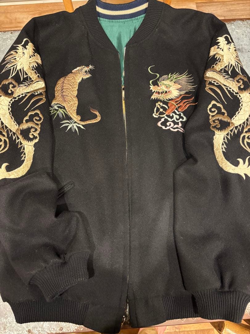 【激レア】GOLD wool souvenir jacket