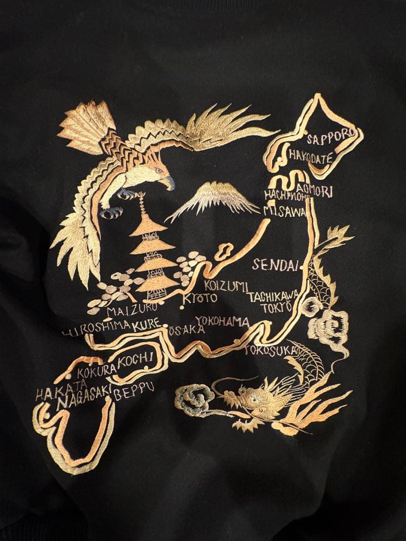 【激レア】GOLD wool souvenir jacket