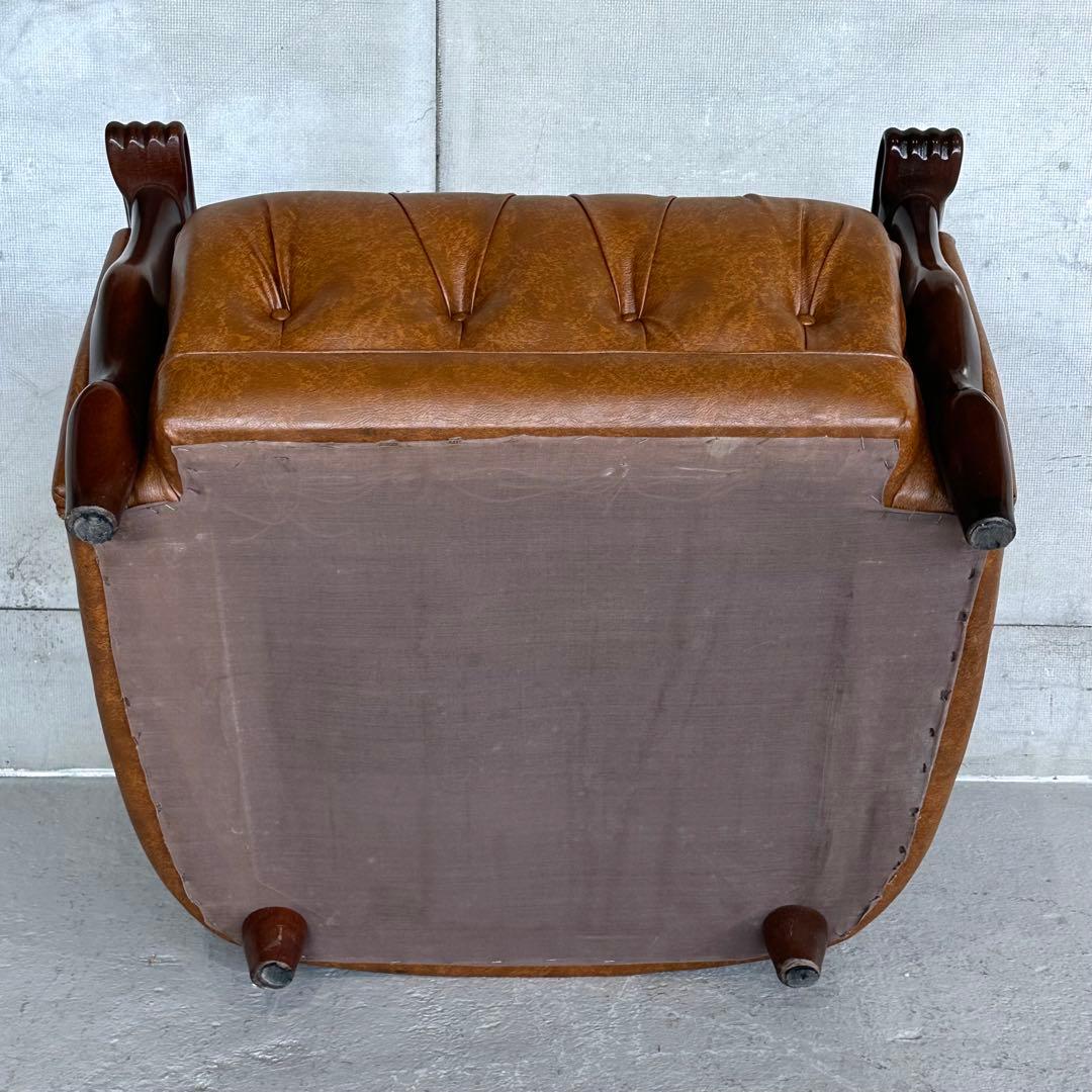 ★マルニ木工★ベルサイユ｜マキシマムシリーズ 1Pソファ｜PVCレザー ロゴ無①