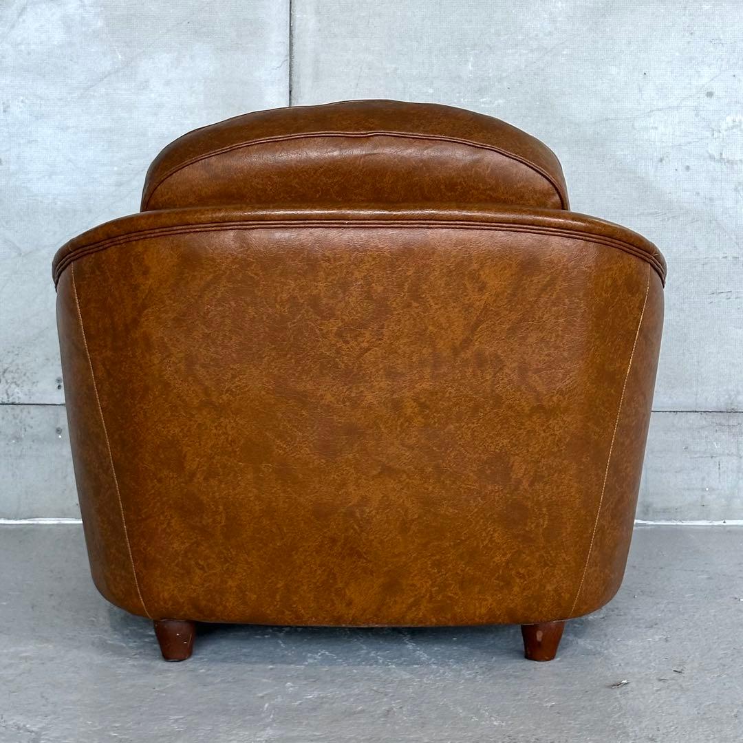 ★マルニ木工★ベルサイユ｜マキシマムシリーズ 1Pソファ｜PVCレザー ロゴ無①