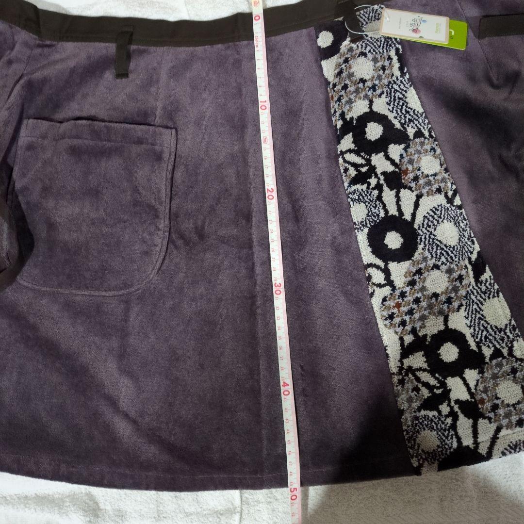 【新品・未使用❢】【最終価格】【ホットマン紫色 花柄エプロン】サイドポケット付き