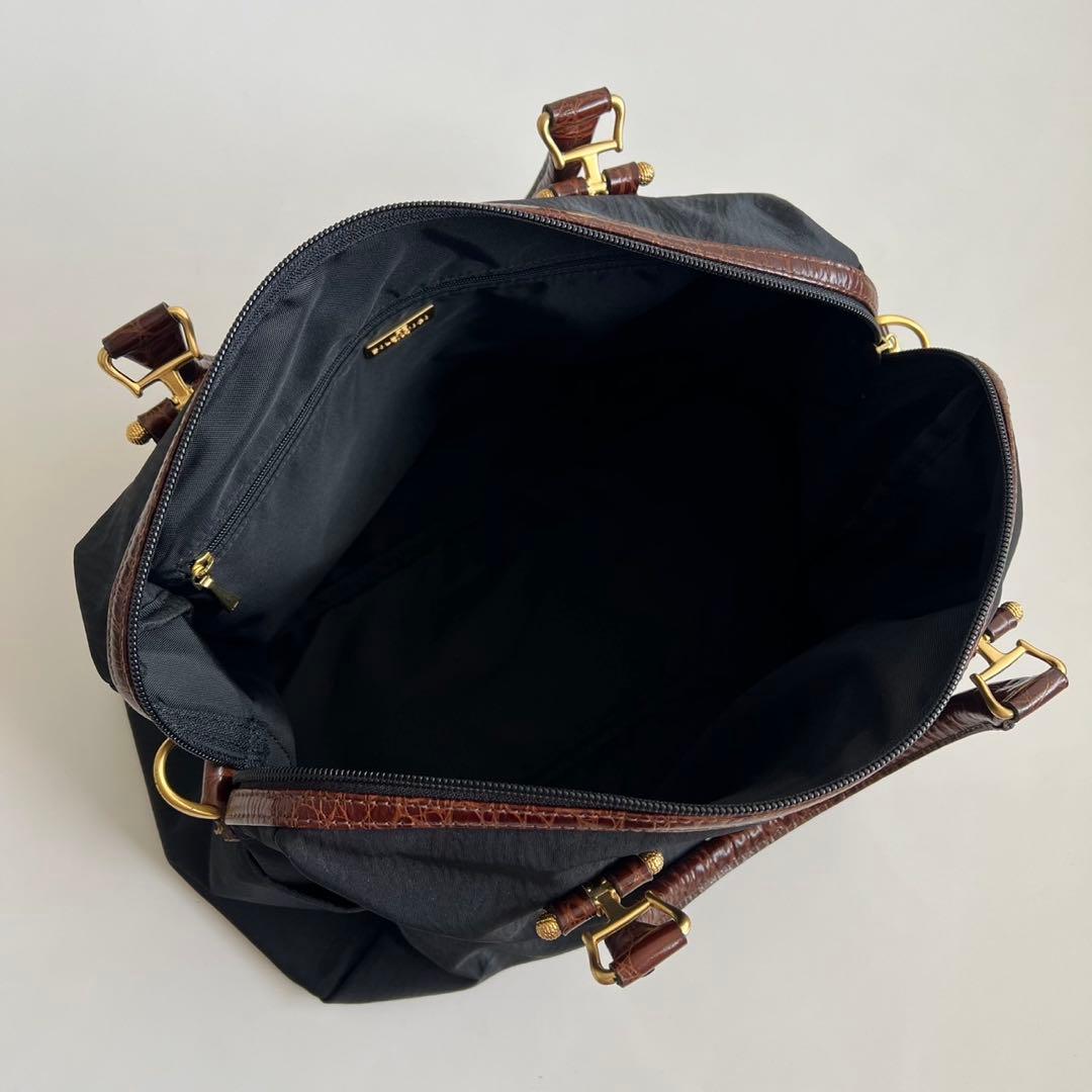 バッグ BALENCIAGA BB CROCO MINI BOSTON HAND BAG