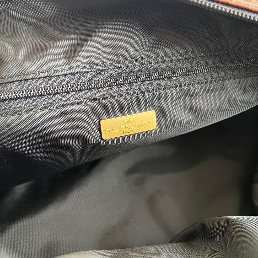 バッグ BALENCIAGA BB CROCO MINI BOSTON HAND BAG