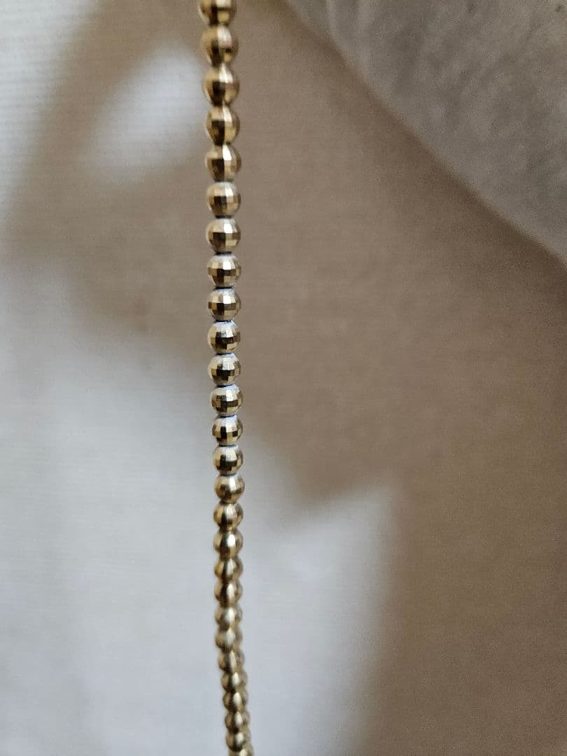 K18 金ミラーカットボールブレスレット 18cm