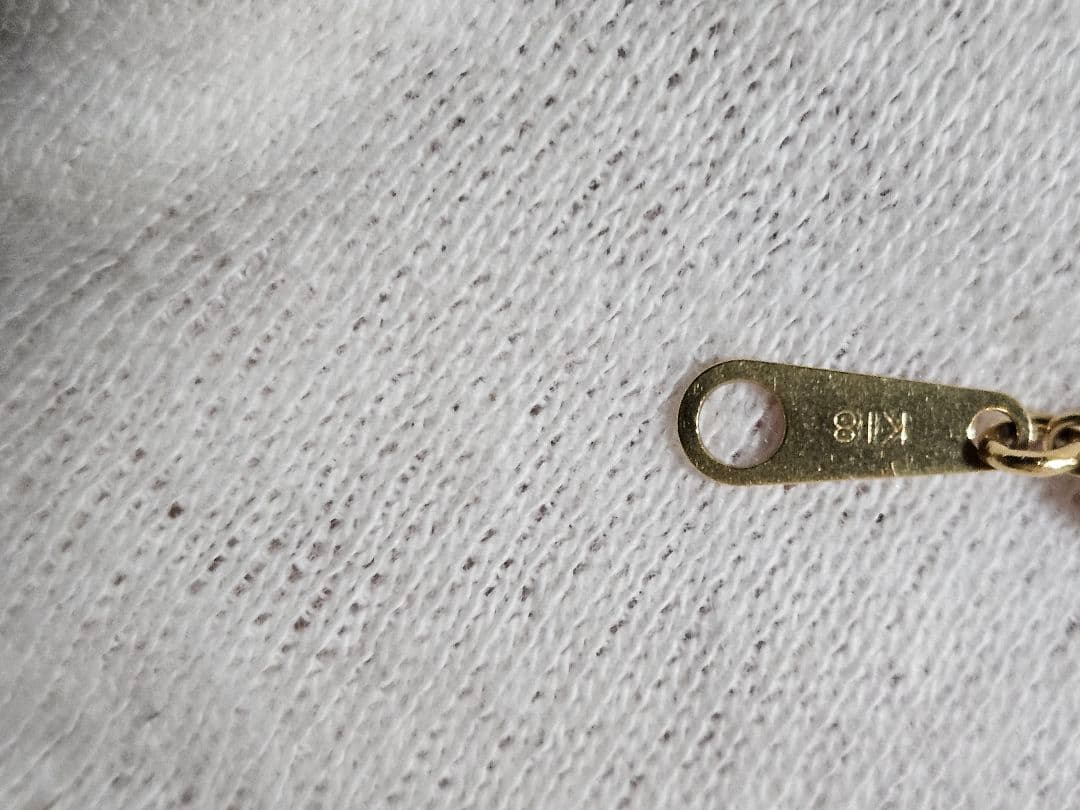 K18 金ミラーカットボールブレスレット 18cm