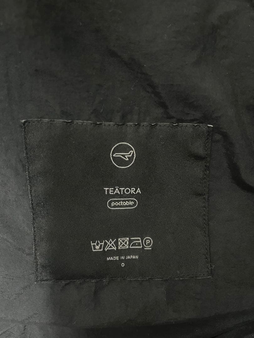 teatora device coat packable ブラック　サイズ1