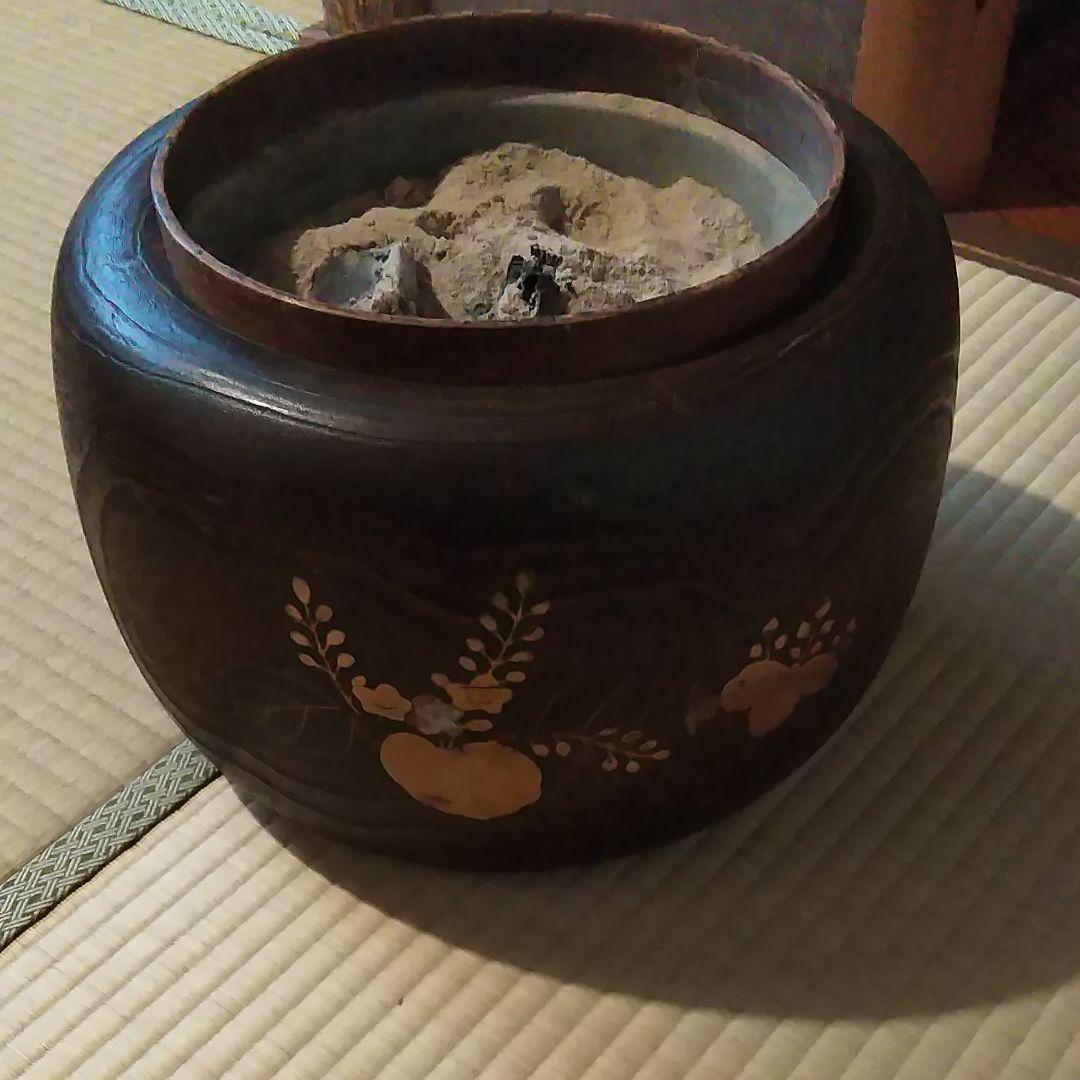 金巻き総桐火鉢