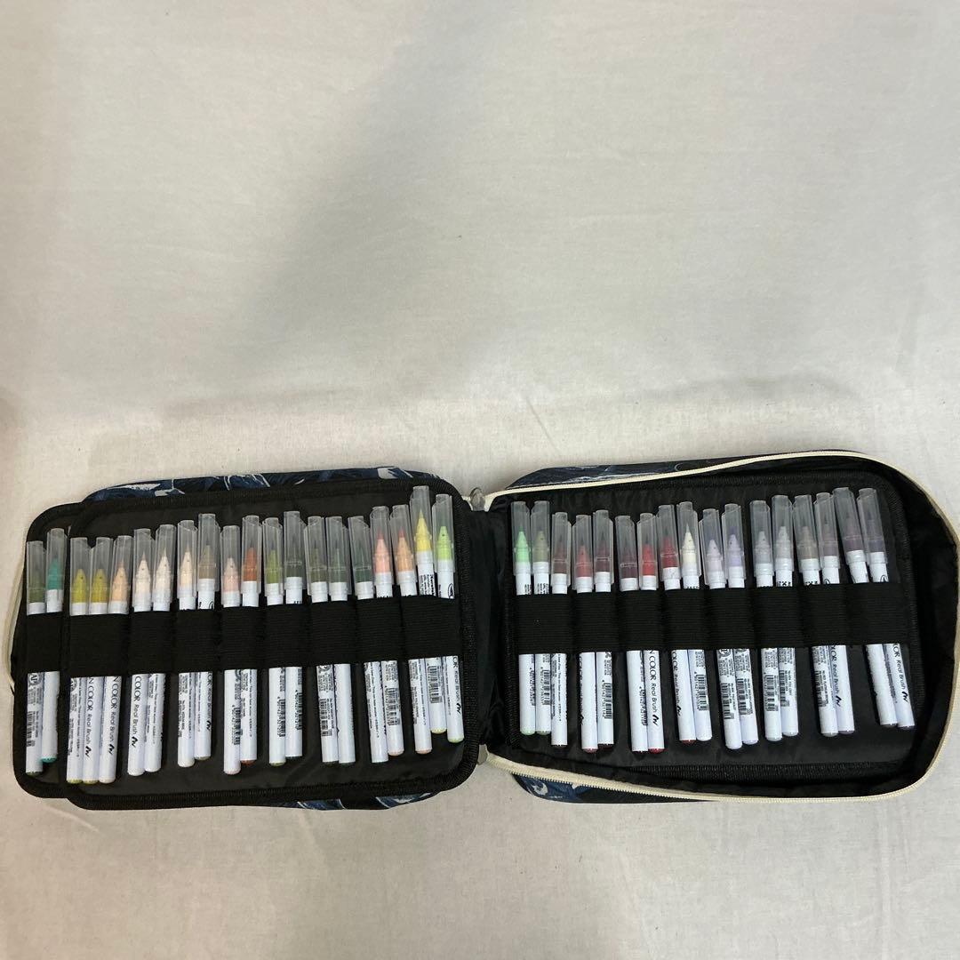 呉竹　ZIGクリーンカラー　リアルブラッシュ　120本セット 水性　収納具付き