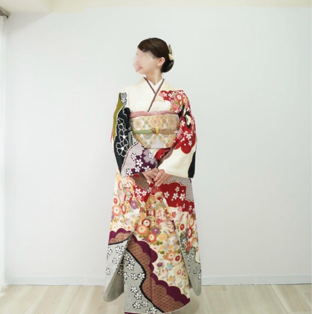 ⭐︎ hime703⭐︎振袖と帯　二点　正絹　成人式　卒業式【82】