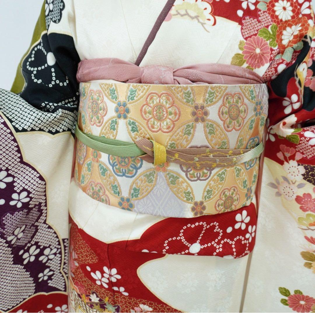 ⭐︎ hime703⭐︎振袖と帯　二点　正絹　成人式　卒業式【82】