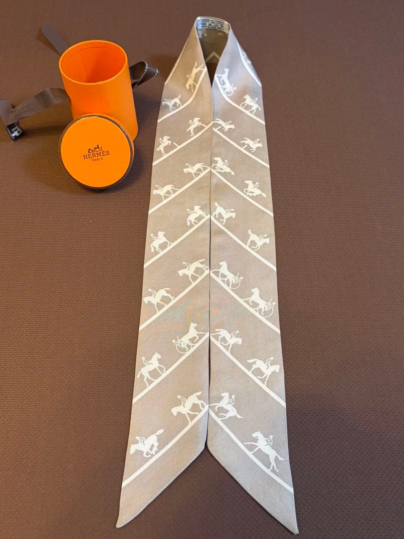 【美品】HERMES ツイリー エルメスツイリー ヘアーバンド シルクスカーフ