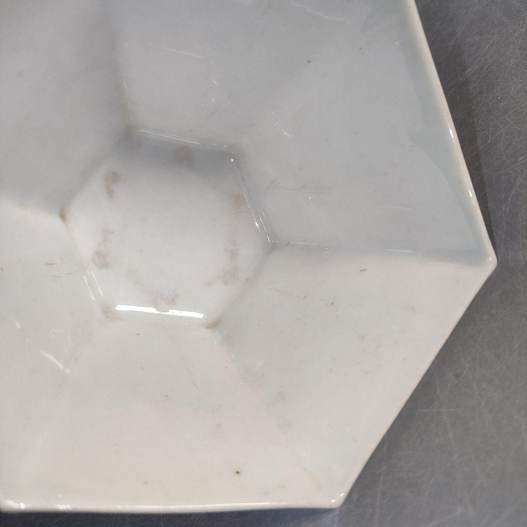 A1283-2/在銘/古伊万里波紋人物図六角小鉢15客/銘々皿/飾鉢/懐石道具/