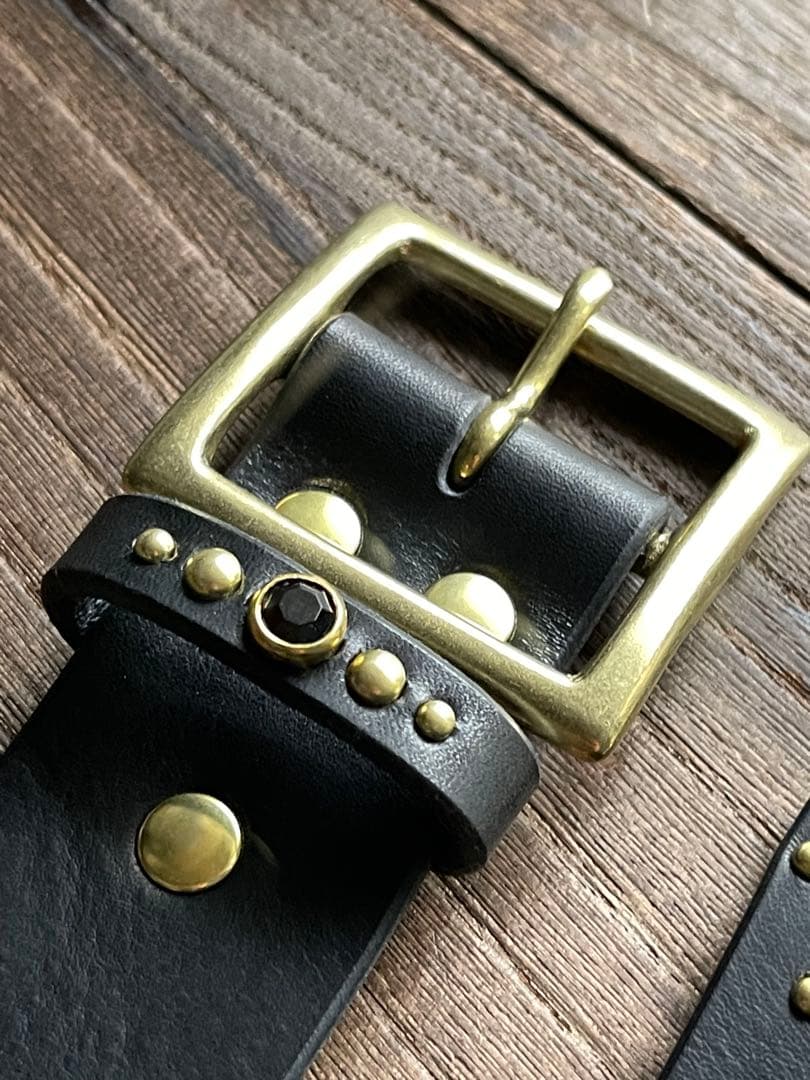 ディッキーズ874専用スタッズベルト　真鍮　ミッスーリ　HTC CALEE